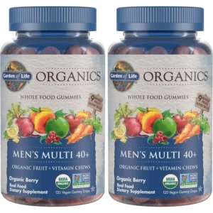 MULTIVITAMÍNICO GARDEN OF LIFE ORGANICS MEN'S MULTI 40+ BERRY 120 GOMITAS | PACK 2
