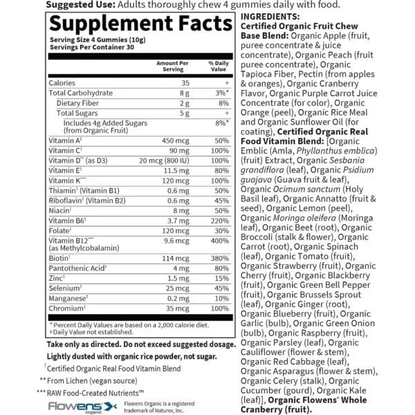 MULTIVITAMÍNICO GARDEN OF LIFE ORGANICS MEN'S MULTI 40+ BERRY 120 GOMITAS | PACK 2