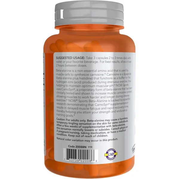 BETA-ALANINA NOW SPORTS 750 MG 120 CÁPSULAS | PACK 2