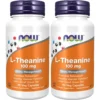 L-TEANINA NOW FOODS 100 MG CON TÉ VERDE DESCAFEINADO 90 CÁPSULAS | PACK 2