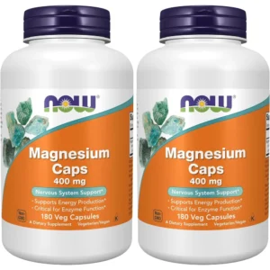 MAGNESIO NOW FOODS 400 MG 180 CÁPSULAS | PACK 2