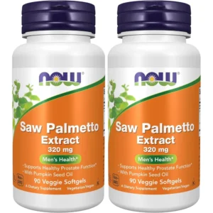SAW PALMETTO NOW FOODS 320 MG CON ACEITE DE SEMILLA DE CALABAZA 90 CÁPSULAS BLANDAS | PACK 2