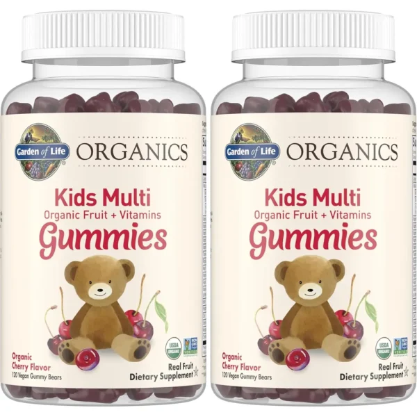 MULTIVITAMÍNICO GARDEN OF LIFE ORGANICS KIDS MULTI CEREZA 120 GOMITAS | PACK 2