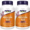 ÁCIDO HIALURÓNICO NOW FOODS 100 MG CON L-PROLINA + ÁCIDO ALFA LIPOICO 120 CÁPSULAS | PACK 2