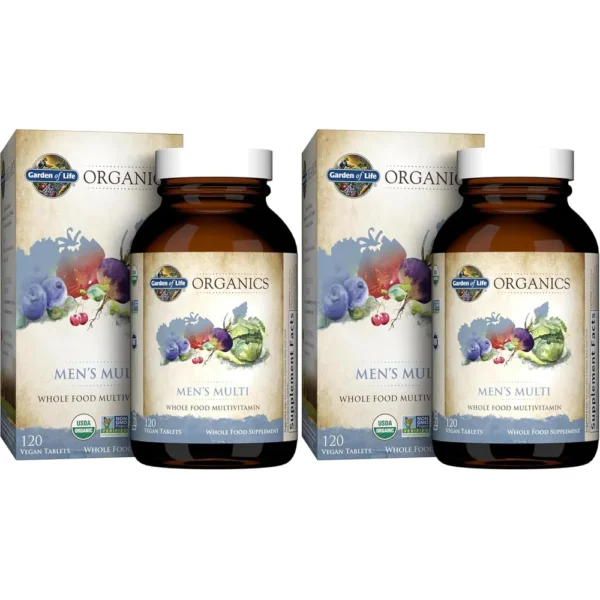 MULTIVITAMÍNICO GARDEN OF LIFE ORGANICS MEN'S MULTI 120 TABLETAS | PACK 2