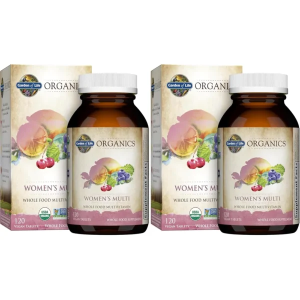 MULTIVITAMÍNICO GARDEN OF LIFE ORGANICS WOMEN'S MULTI 120 TABLETAS | PACK 2
