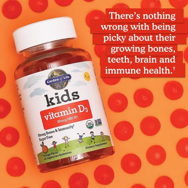 VITAMINA D3 GARDEN OF LIFE KIDS 800 UI NARANJA 60 GOMITAS | PACK 2