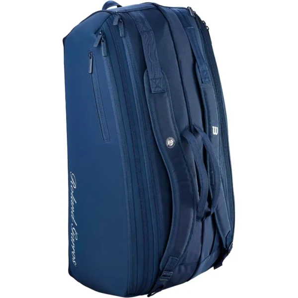 BOLSO WILSON ROLAND GARROS 2026 AZUL CAPACIDAD 9 RAQUETAS