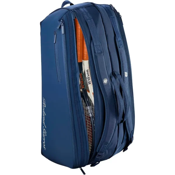 BOLSO WILSON ROLAND GARROS 2026 AZUL CAPACIDAD 9 RAQUETAS