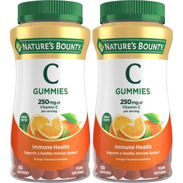VITAMINA C NATURE'S BOUNTY 250 MG NARANJA 80 GOMITAS | PACK 2