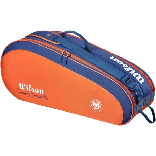 BOLSO WILSON ROLAND GARROS 2026 BICOLOR CAPACIDAD 6 RAQUETAS