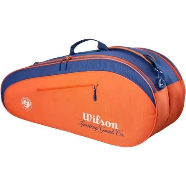 BOLSO WILSON ROLAND GARROS 2026 BICOLOR CAPACIDAD 6 RAQUETAS