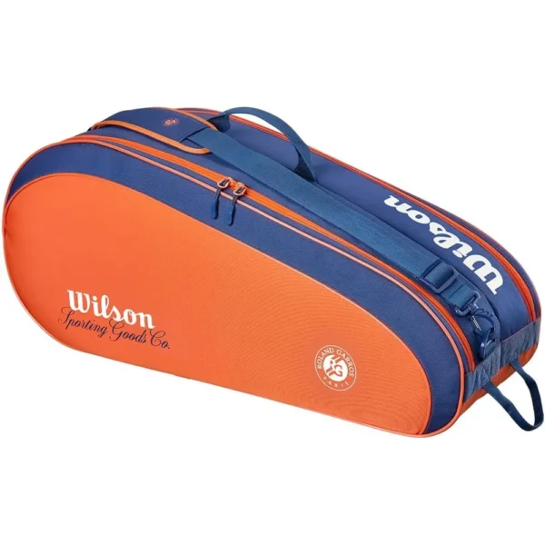 BOLSO WILSON ROLAND GARROS 2026 BICOLOR CAPACIDAD 6 RAQUETAS
