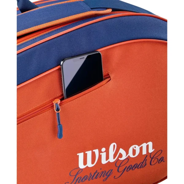 BOLSO WILSON ROLAND GARROS 2026 BICOLOR CAPACIDAD 6 RAQUETAS