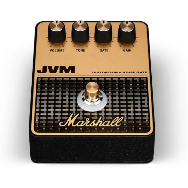 PEDAL DE EFECTO OVERDRIVE DISTORSIÓN JVM MARSHALL | NEGRO Y DORADO
