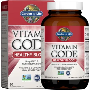 HIERRO GARDEN OF LIFE VITAMIN CODE HEALTHY BLOOD 28 MG 60 CÁPSULAS | PACK 6