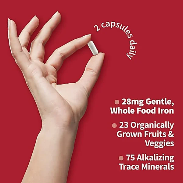 HIERRO GARDEN OF LIFE VITAMIN CODE HEALTHY BLOOD 28 MG 60 CÁPSULAS | PACK 6