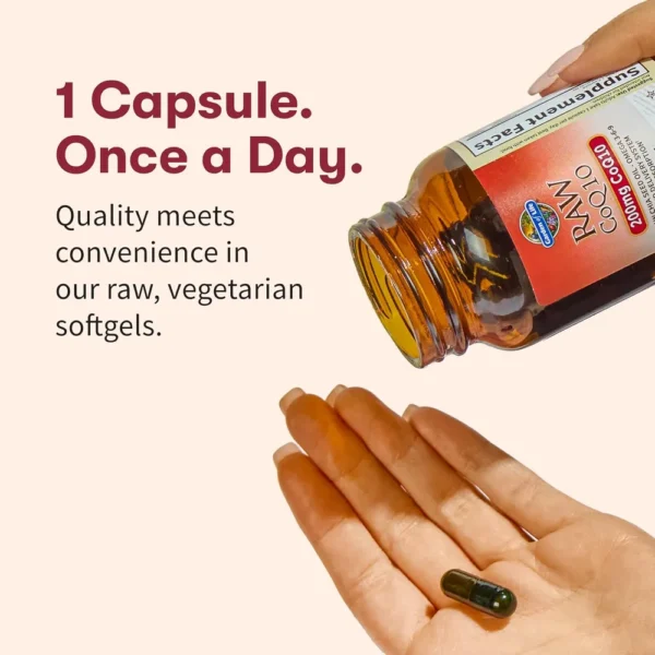 COENZIMA Q10 GARDEN OF LIFE RAW 200 MG + OMEGA 3-6-9 60 CÁPSULAS | PACK 6
