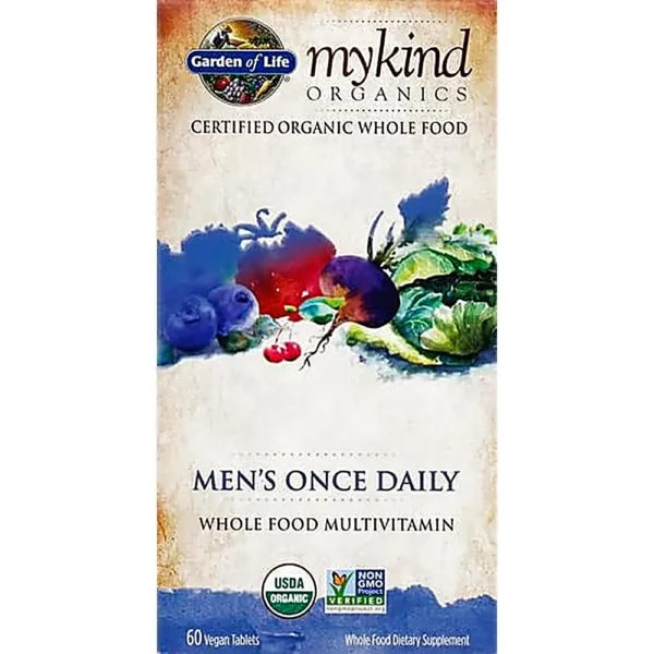 MULTIVITAMÍNICO GARDEN OF LIFE ORGANICS MEN'S ONCE DAILY 60 TABLETAS | PACK 6