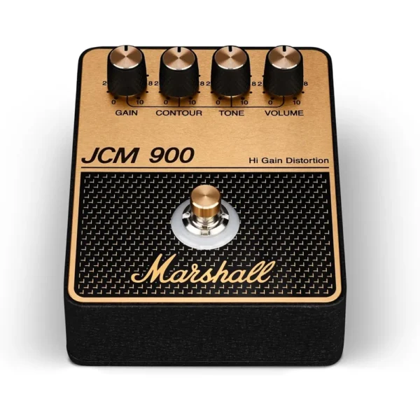 PEDAL DE EFECTO OVERDRIVE DISTORSIÓN JCM900 MARSHALL | NEGRO Y DORADO