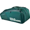BOLSO WILSON BLADE V10 VERDE PINO CAPACIDAD 15 RAQUETAS