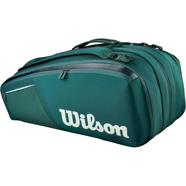 BOLSO WILSON BLADE V10 VERDE PINO CAPACIDAD 15 RAQUETAS