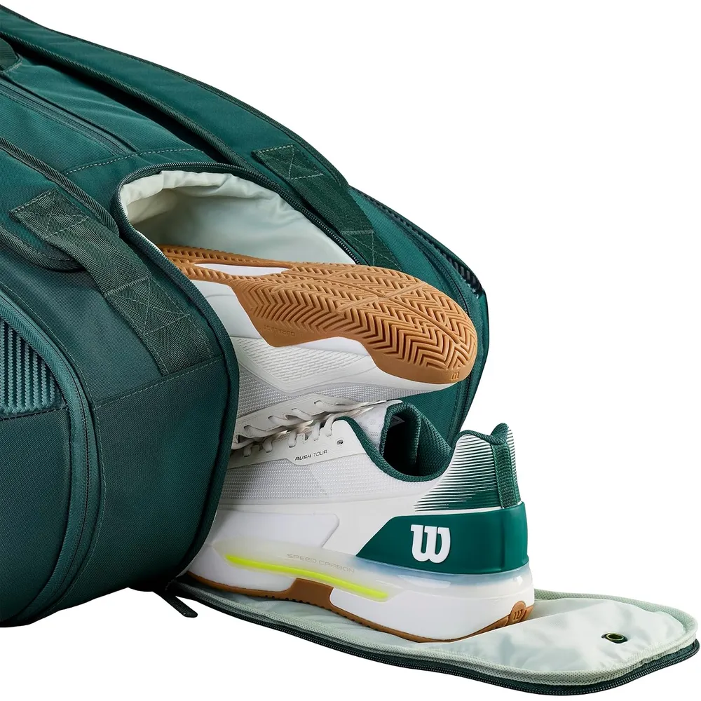 BOLSO WILSON BLADE V10 VERDE PINO CAPACIDAD 15 RAQUETAS - Imagen 7