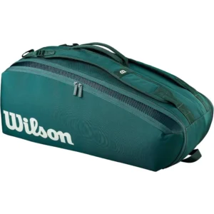 b0gt1mvy3p_1.webp BOLSO WILSON BLADE V10 VERDE PINO CAPACIDAD 9 RAQUETAS