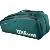 BOLSO WILSON BLADE V10 VERDE PINO CAPACIDAD 9 RAQUETAS