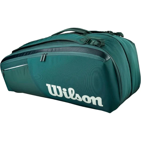 BOLSO WILSON BLADE V10 VERDE PINO CAPACIDAD 9 RAQUETAS
