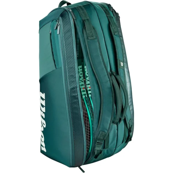 BOLSO WILSON BLADE V10 VERDE PINO CAPACIDAD 9 RAQUETAS