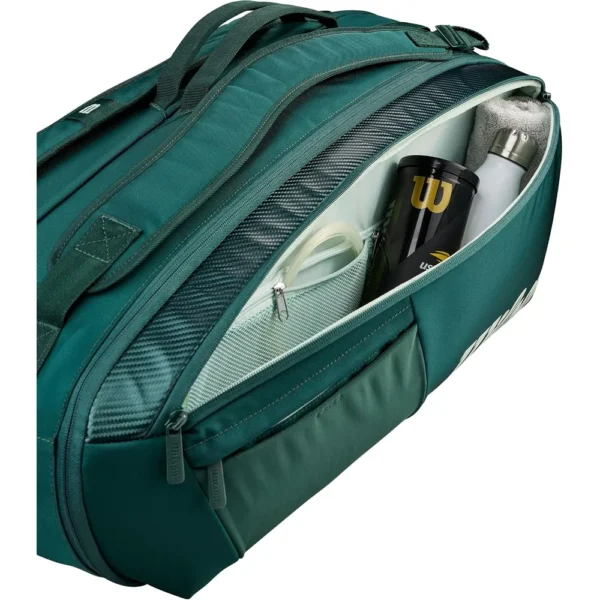 BOLSO WILSON BLADE V10 VERDE PINO CAPACIDAD 9 RAQUETAS