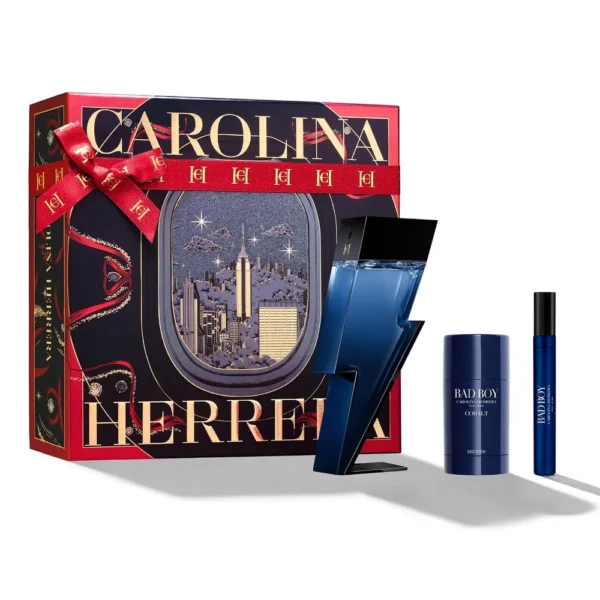 SET CAROLINA HERRERA BAD BOY COBALT EDP ÉLECTRIQUE HOMBRE 3 PIEZAS
