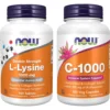 L-LISINA + VITAMINA C NOW FOODS | SET 2