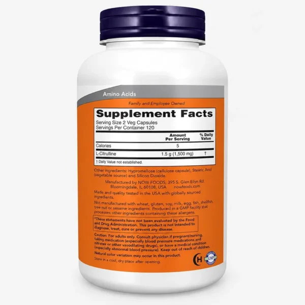 b0gzwrgyft_2.webp L-CITRULINA NOW FOODS 750 MG 240 CÁPSULAS