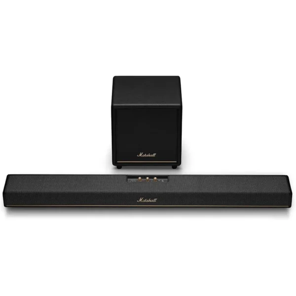BARRA DE SONIDO HESTON 120 + PARLANTE SUBWOOFER HESTON SUB 200 MARSHALL | NEGRO