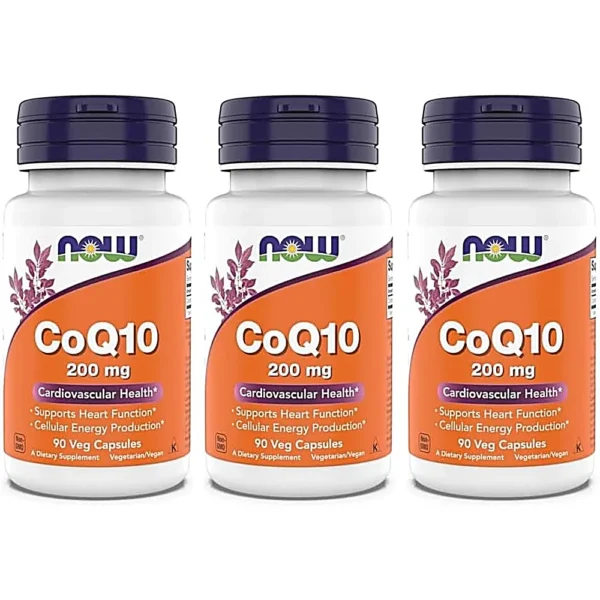 COQ10 NOW FOODS 200 MG 90 CÁPSULAS | PACK 3