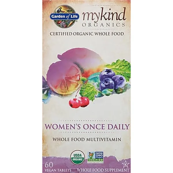 MULTIVITAMÍNICO GARDEN OF LIFE ORGANICS WOMEN'S ONCE DAILY 60 TABLETAS | PACK 6