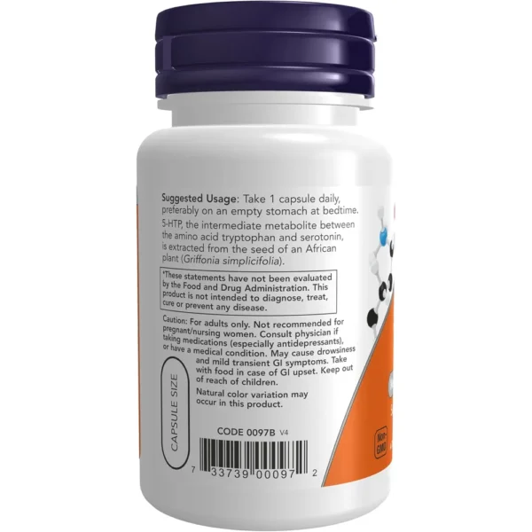 5-HTP NOW FOODS 50 MG 30 CÁPSULAS