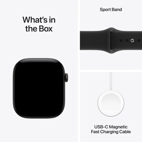Apple Watch Series 12 (GPS + CELLULAR) 46mm Black Aluminum + Sport Band Black - M/L