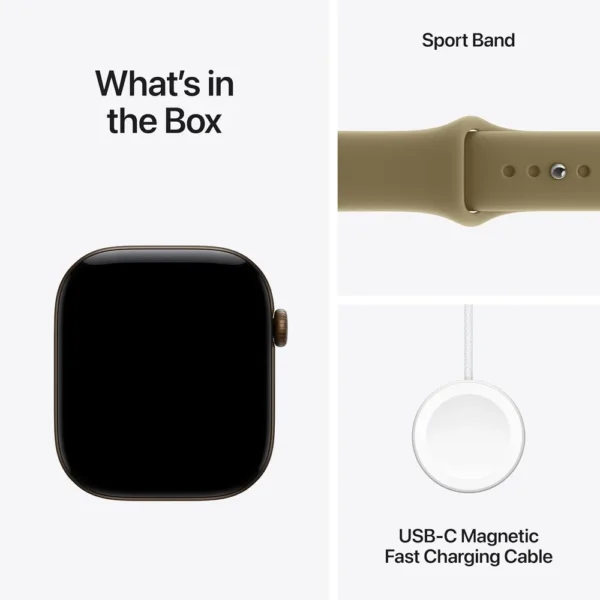 Apple Watch Series 12 (GPS) 46mm Dark Bronze Aluminum + Sport Band Olive - M/L