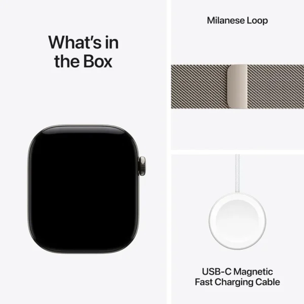 b0hj9y4n63_8.webp Apple Watch Series 12 (GPS + CELLULAR) 46mm Natural Titanium + Milanese Loop Natural - M/L