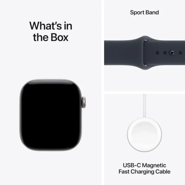 Apple Watch Series 12 (GPS) 42mm Space Gray Aluminum + Sport Band Navy Blue - S/M