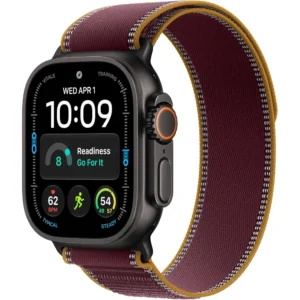 Apple Watch Ultra 4 (GPS + CELLULAR) 49mm Black Titanium + Trail Loop Burgundy - S