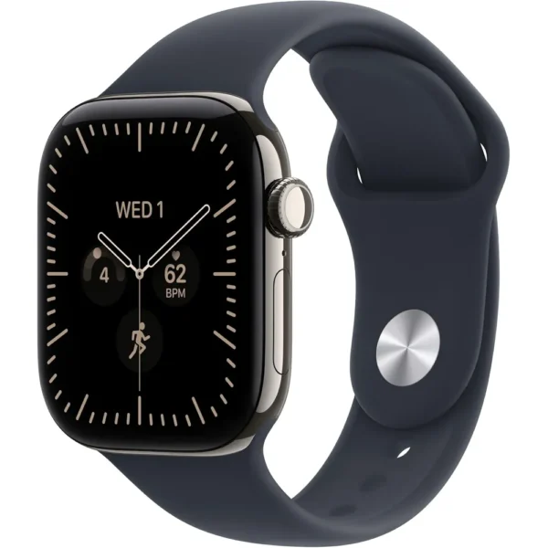 Apple Watch Series 12 (GPS + CELLULAR) 42mm Natural Titanium + Sport Band Navy Blue - S/M