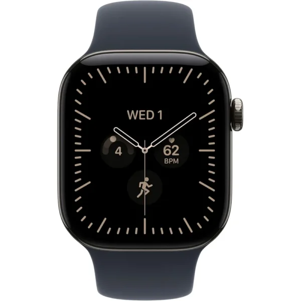 Apple Watch Series 12 (GPS + CELLULAR) 42mm Natural Titanium + Sport Band Navy Blue - S/M