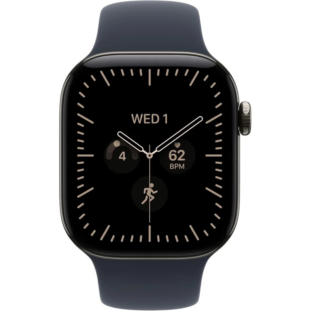 Apple Watch Series 12 (GPS + CELLULAR) 42mm Natural Titanium + Sport Band Navy Blue – S/M - Imagen 3