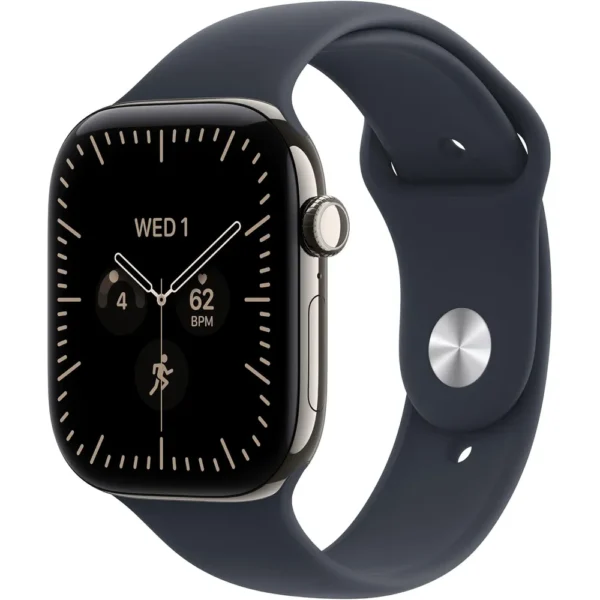 Apple Watch Series 12 (GPS + CELLULAR) 46mm Natural Titanium + Sport Band Navy Blue - M/L