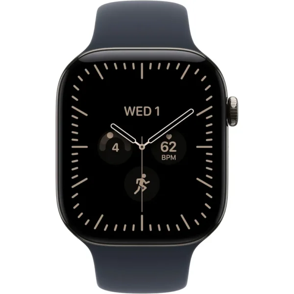 Apple Watch Series 12 (GPS + CELLULAR) 46mm Natural Titanium + Sport Band Navy Blue - M/L