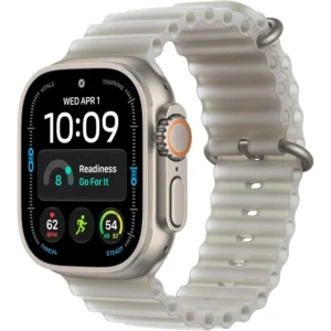 Apple Watch Ultra 4 (GPS + CELLULAR) 49mm Natural Titanium + Ocean Band Translucent Gray - One Size